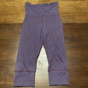 Zumba Capri Legging Pants High Waisted Work out Dance‎  yoga  Gym Purple S (3I)